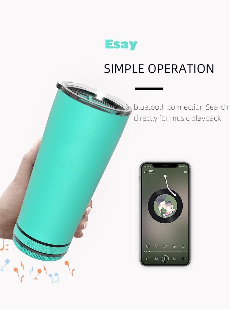 Cylindrical Bluetooth Speaker Water Cup