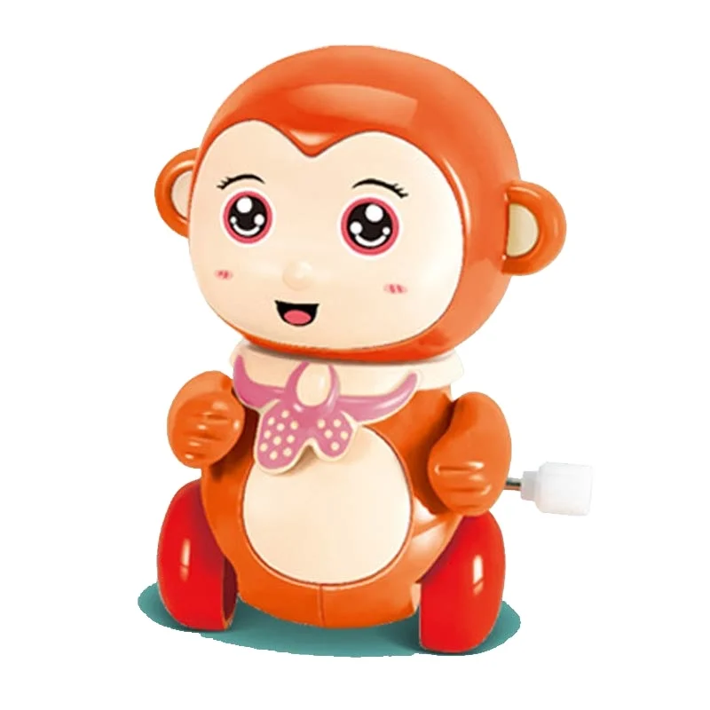 Good Quality Plastic Wind up Animal Monkey Toys Press and Go Clockwork Wind up Toys
