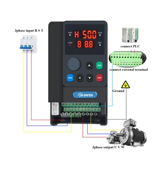 Inverter Di Frequenza VFD 0.2Kw 0.75Kw 1.5Kw 2.2Kw 4KW 3PH 220V 380V Usca Inverter Convertore Di Frequenza Regolatore Di Velocà Del Motore - Foto 3