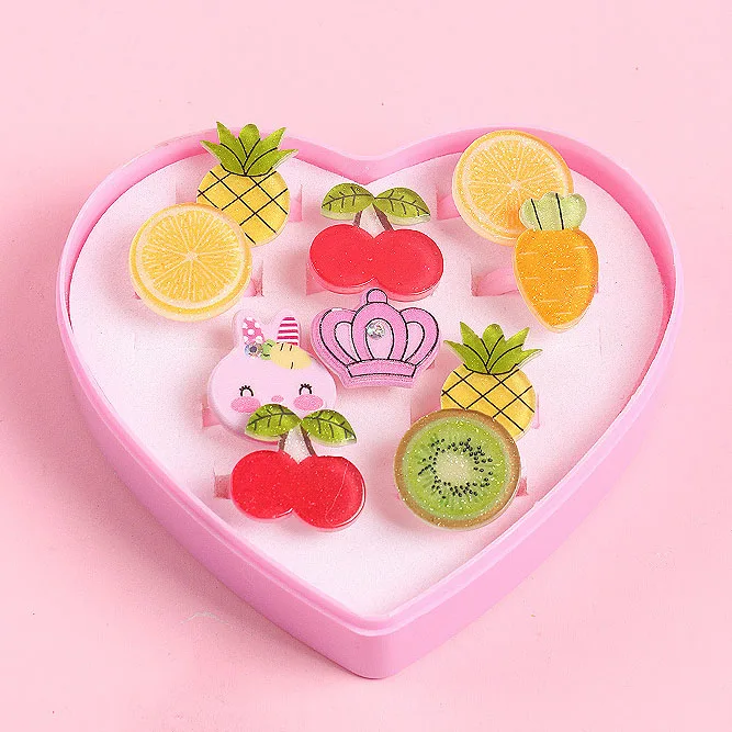 Набор детских колец с бабочками