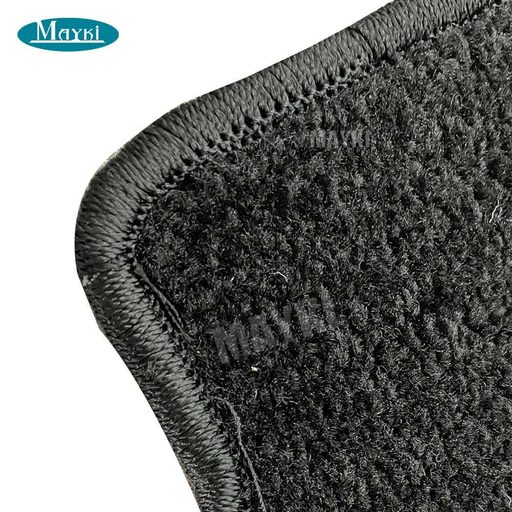 Tappetini universali per auto, su misura per la maggior parte dei modelli, in ecopelle, impermeabili, colore: nero/blu