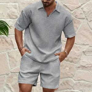 Summer Men's Fashionable Casual Trend Round Neck Loose Breathable Suit