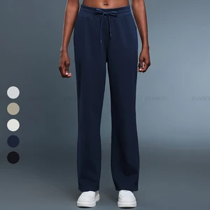 OEM Custom Colors Women's Trousers Workout Track Pants Autumn Running Wide Leg Pants for Women Sports Loose Pants Wholesale