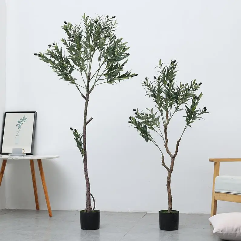 Fake Tree Animal Artificial Fake Tree Plants Large Leaves And Flowers Banana Tall Cherry ...