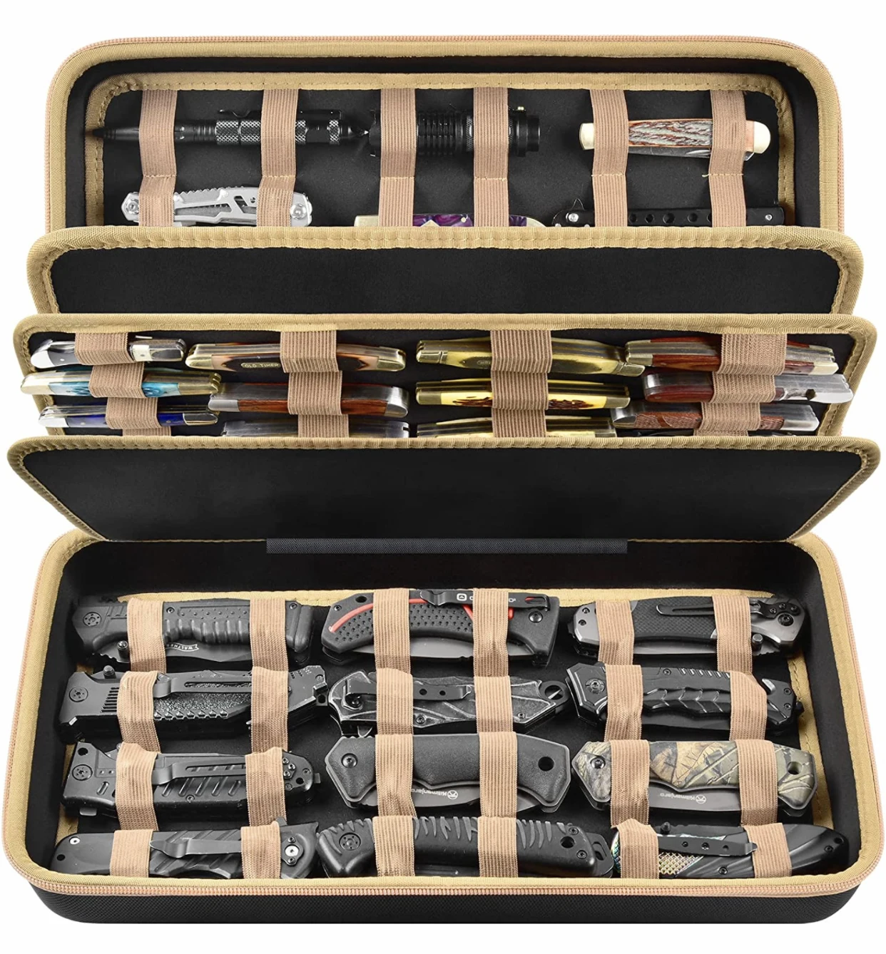 Customized Portable Eva Hard Shell Knife Display Case For Butterfly