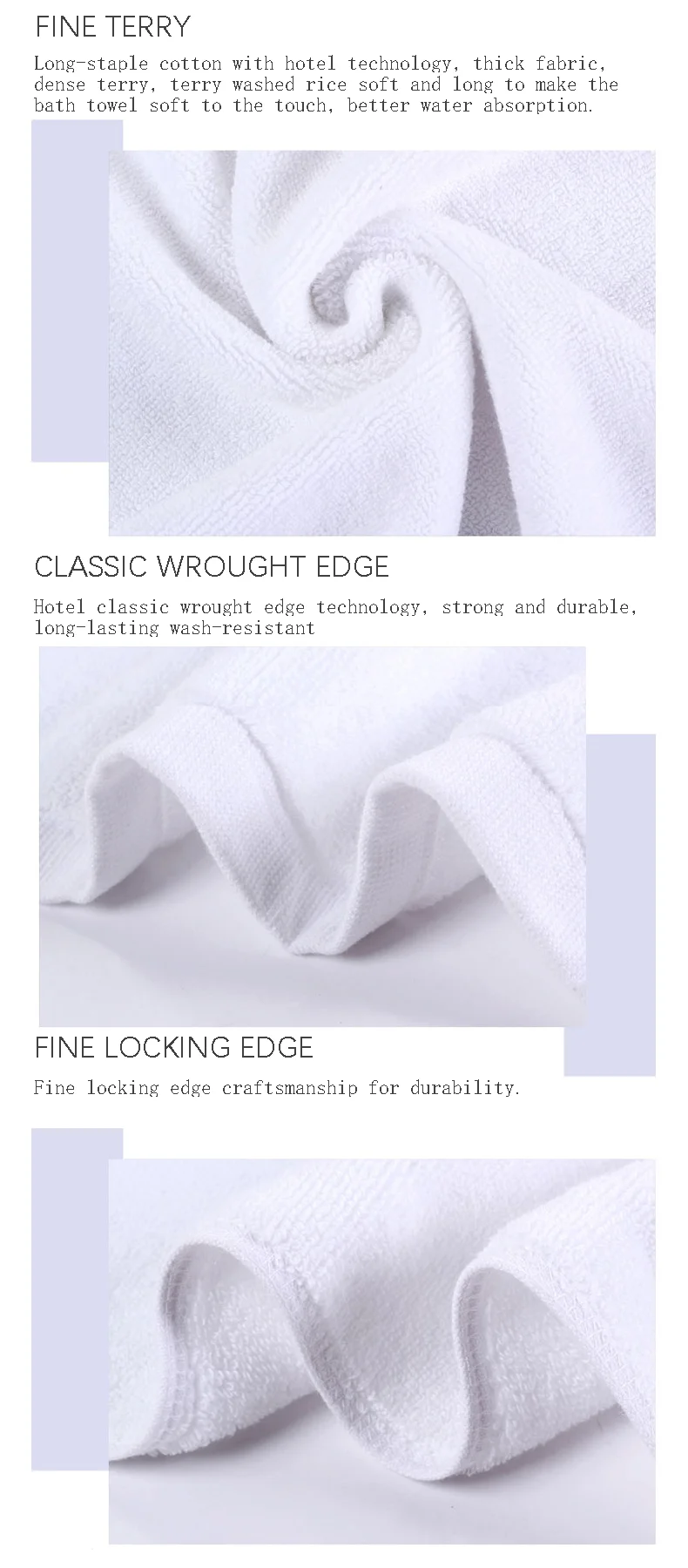 Heavy Duty Cotton Towels Custom Premium Quality Hotel Bath Towel 100% ...