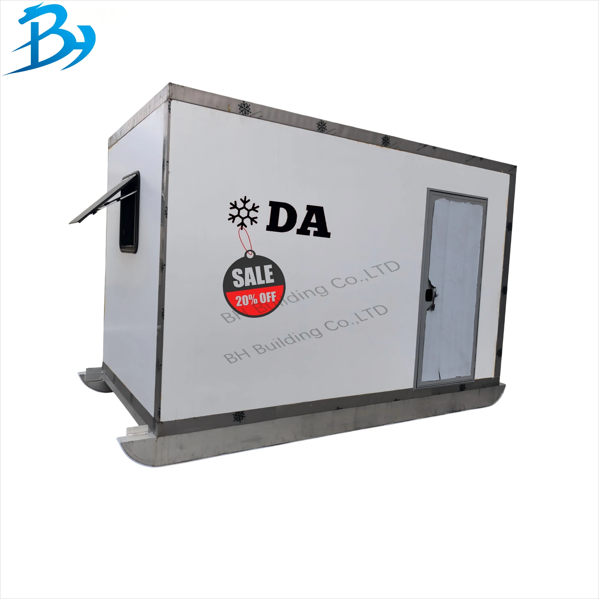 Portable Aluminum Alloy Skid Ice Fishing House With Sandwich Panel Insulation and Fishing Hole for Professional Ice Fishing
