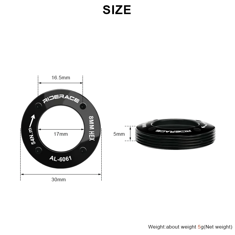 RIDERACE Bike Crank Arm Stainless Steel Compact Crankcase Cover Removal Tool Bicycle Crank Bolt Extractor Tool for SRAM DUB BB30