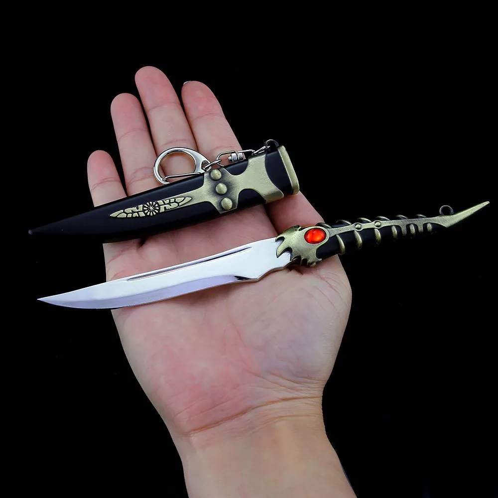Game of Thrones Full Metal Weapon Model Viserys Targaryen Dragonbone Dagger Keychain 18cm Alloy Craft Unsharpened Safe Toy Sword
