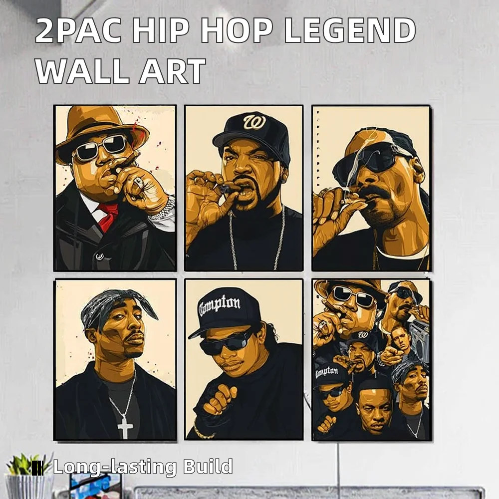 2PAC Legend Star Posters Prints Original Hip Hop Oil Painting on