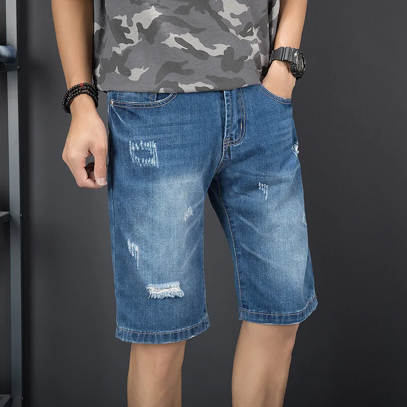 Pantalones Cortos De Mezclilla Rasgados Para Hombre,Shorts De Estilo  Informal,Holgados,A La Moda,De Verano,Novedad - Buy Pantalones Vaqueros  Pantalones Cortos Para Hombres Casuales,Plus Tamaño Pantalones De Los  Hombres Y Pantalones,Pantalones Vaqueros 