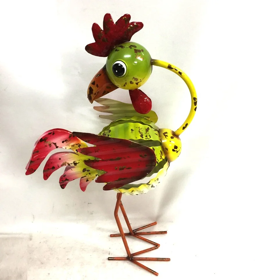 Cartoon-style Metal Bird figurine