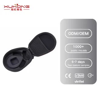 TSA-friendly Waterproof EVA Travel Earphones Organizer with Clear Window RFID Blocking Tech for Airport Security