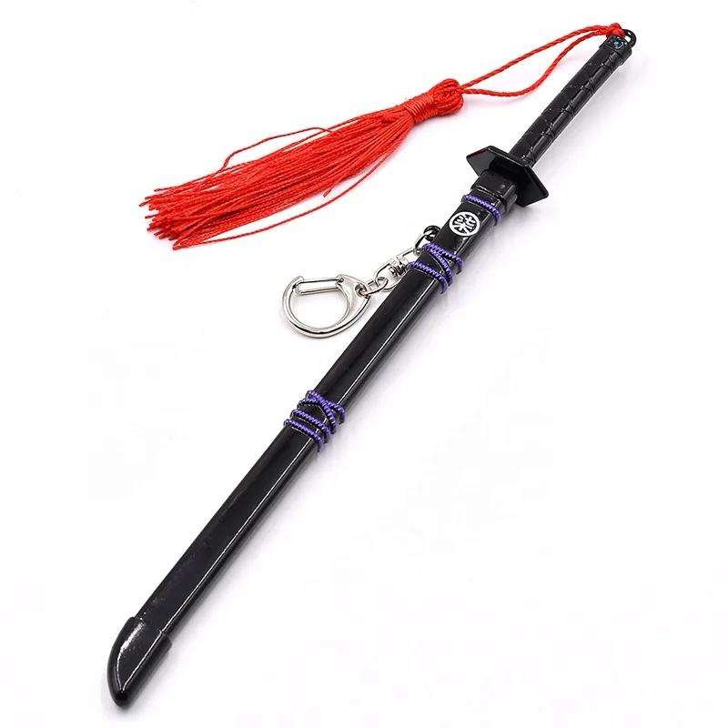 22cm New Assassin Character Exclusive Mini Japanese Samurai Sword Purple Metal Crafts Toy Sword