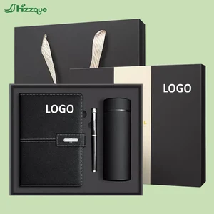 Corporate Manufacturer Gifts Customizable NoteBook for Office Business Promotional Gift Set With Pen Thermos Cup