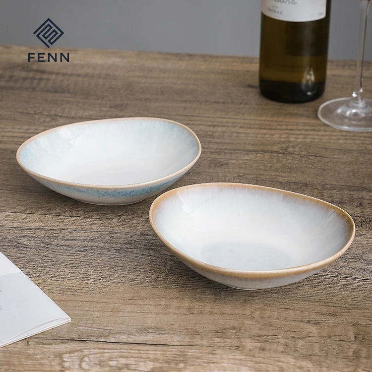 FENN Chinese Design ceramic dinner dish Cobbles Dishes Plate for Restaurant