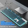 Negro plateado [Teclado inalámbrico con luz azul]