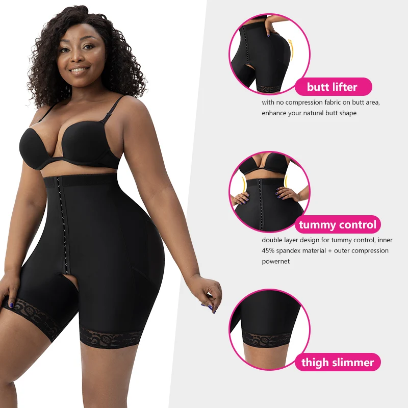 open crotch body shaper postpartum girdle