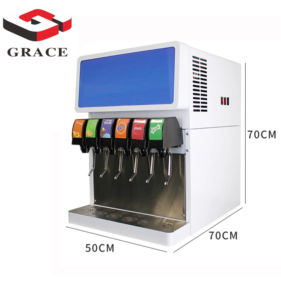 Commercial Soft Drink 6 Flavor Coca Cola Soda Fountain Machine Beverage