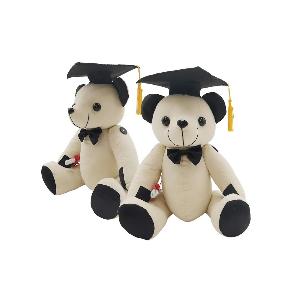 ArtCreativity Plush Autograph Teddy Bear, 1 Piece, Graduation