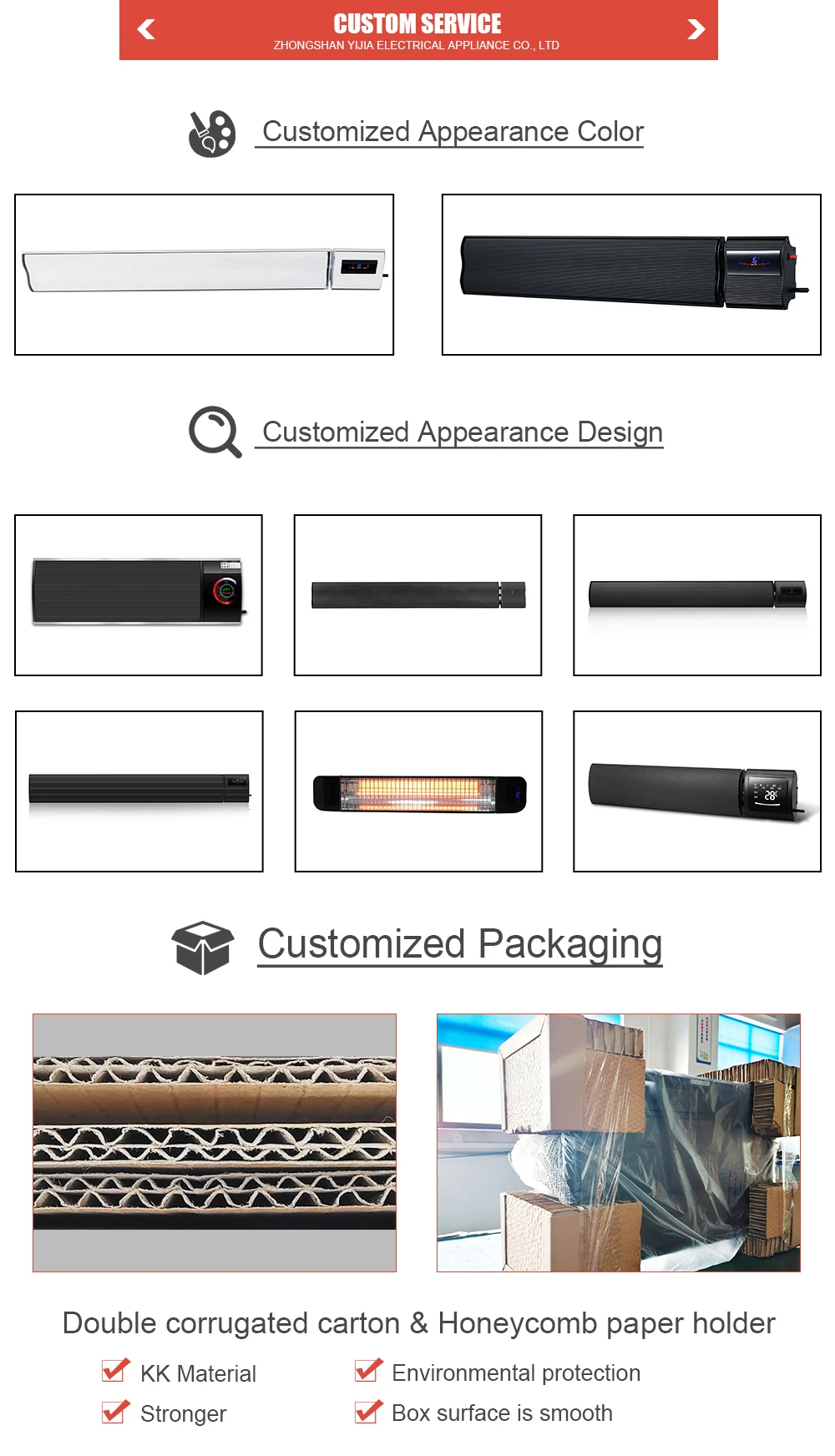Infrared Radiant Heater, IP44, Ceiling, Wall, 1800w - detail 20
