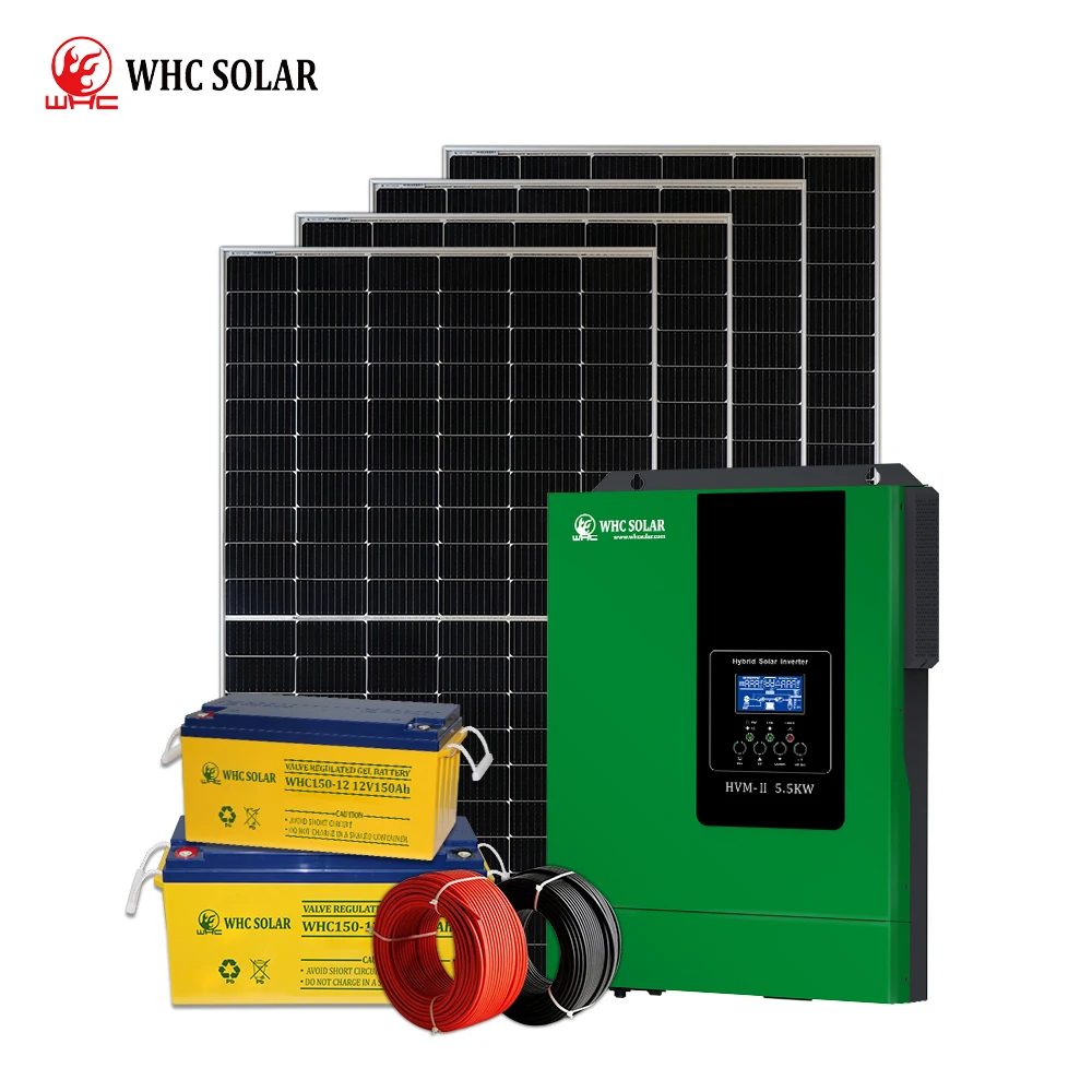 WHC SOLAR Power Generator Renewable Energy Off Grid Home 5Kw 10Kw 30Kw Hybrid Solar Power Mounting System Solar Energy System