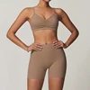 khaki bra&shorts