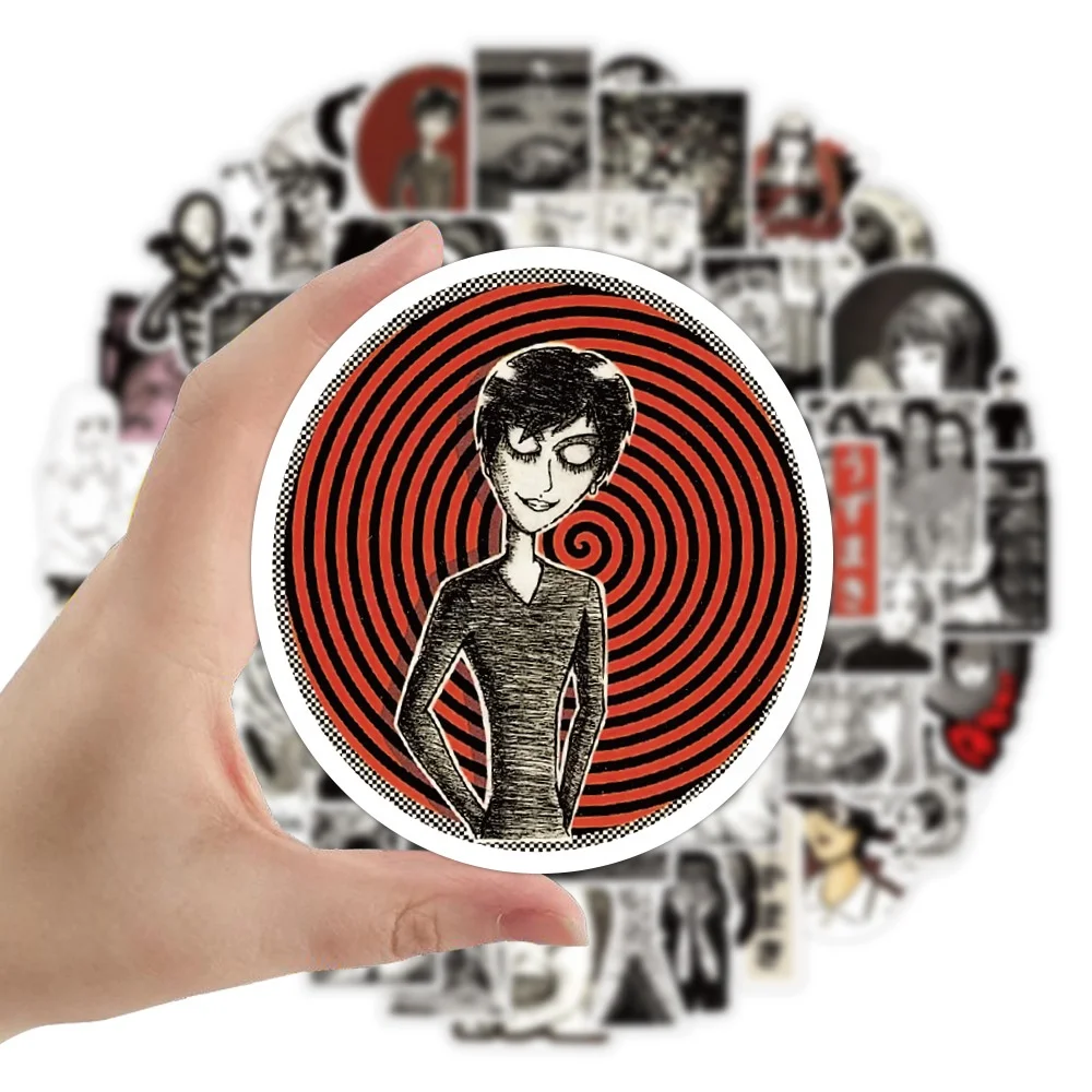  50 PCS Laser Junji Ito Stickers,Tomie Junji Ito Figure Anime  Manga Stickers for Adult, Black and White,Horror Stickers for Laptop Water  Bottle Phone Notebook : Electronics
