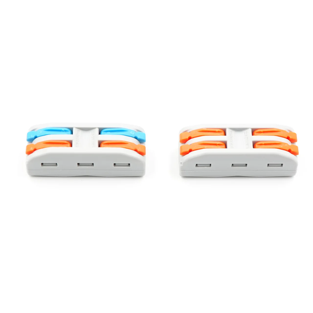 Compact QPCT-2-2 Universal Wire Splitter Terminal Block 2-Pin Copper LED Lamp Push-In Conductor Compact Wiring Cable Power