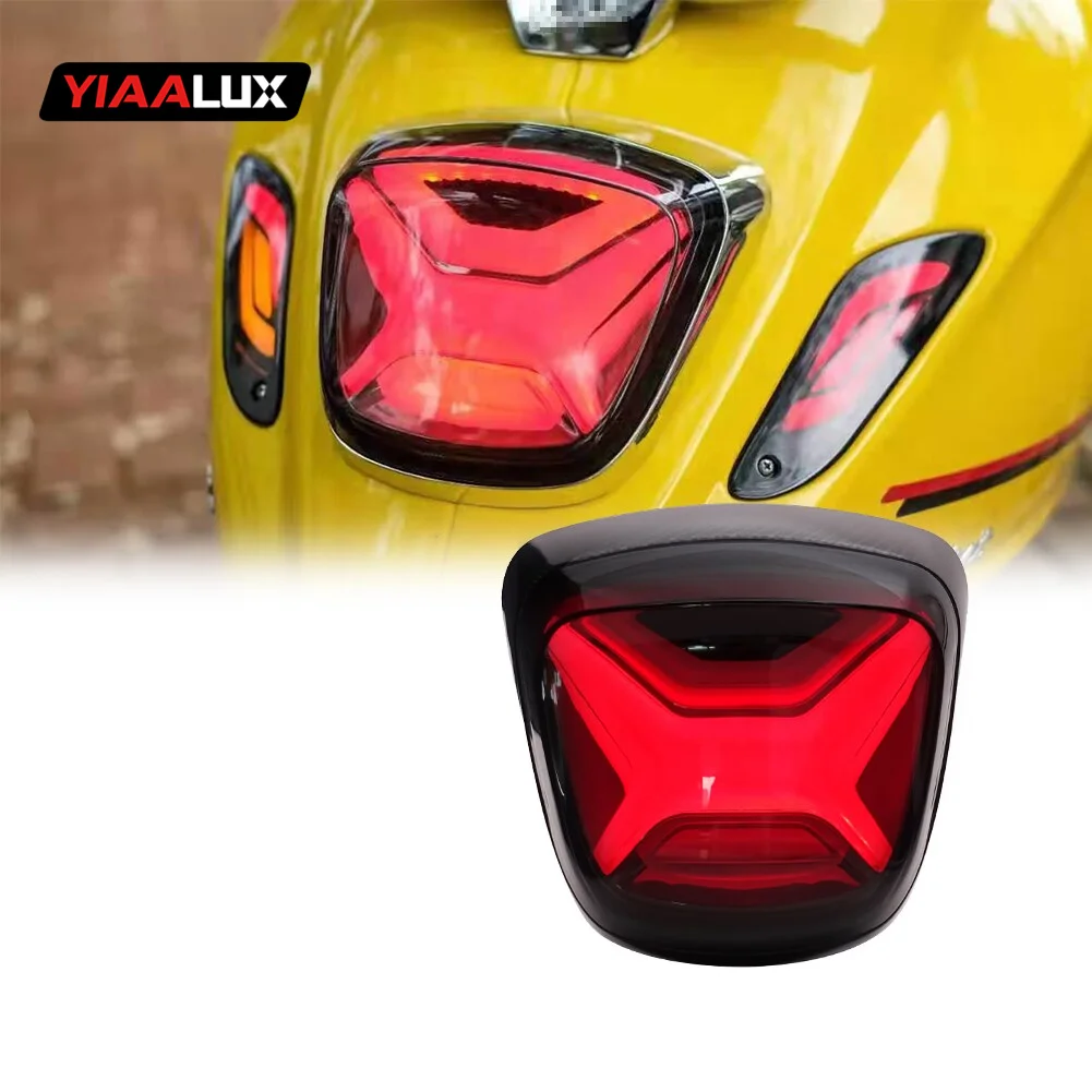 YIAALUX SPTL-X X Taillight Assembly Motorcycle Modified LED Brake Turn Lights Rear Light for VESPA Sprint Primavera