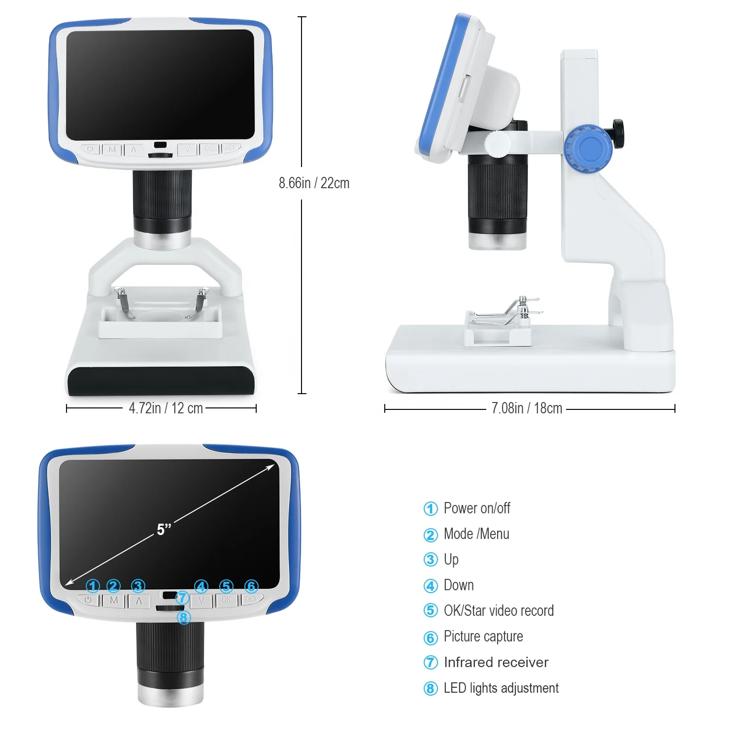 ESSLNB Microscope 40x-1000x Microscope Pour Enfants étudiants Adultes
