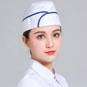 High-End Men's Flat Top Chef Hat White Breathable Polyester Cotton Cloth Special Kitchen Work Boat Bar Uniforms Accessory Set