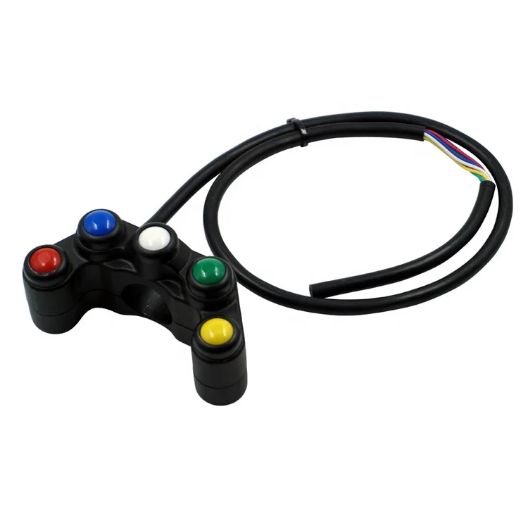 Автоматический возвратный переключатель на руль мотоцикла 22 мм 5 кнопок автоматическая блокировка ручной переключатели для