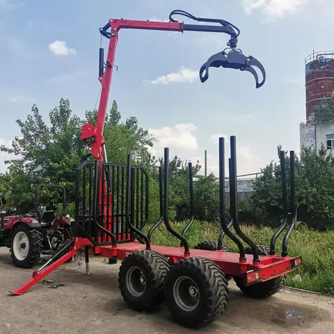 Professional with Crane Dump Loader Timber Crane Atv Trailer Log Atv Log Trailer with Crane Made in China