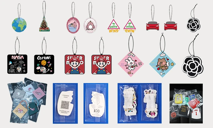 Easy to Operate Automatic Electric Perfume Card Packing Machine Car-freshener Decoration air Paper Card Packaging Machine
