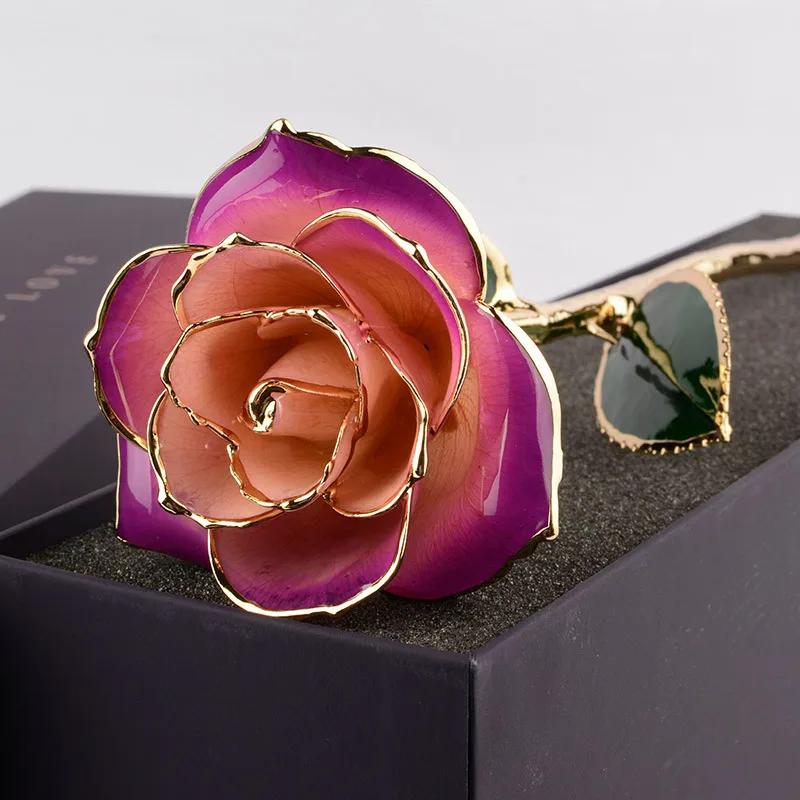 Girlfriend Birthday Gifts Gold Dipped Rose, 24K Gold Rose - Genuine Hand-Dipped Real Rose In 24K 21st Birthday Gifts For Her