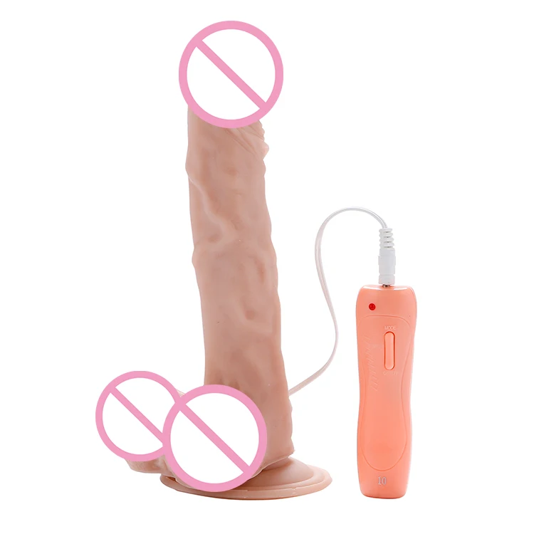 Hot Selling 9inch Realistic Battery Vibration Dildo Sex Tools for Women TPE  Material Vibrator Adult Sex Products