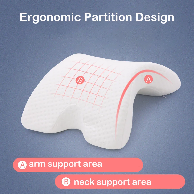 Slow Rebound Pressure Couple Pillow With Arm Hole Sleeping Pillow