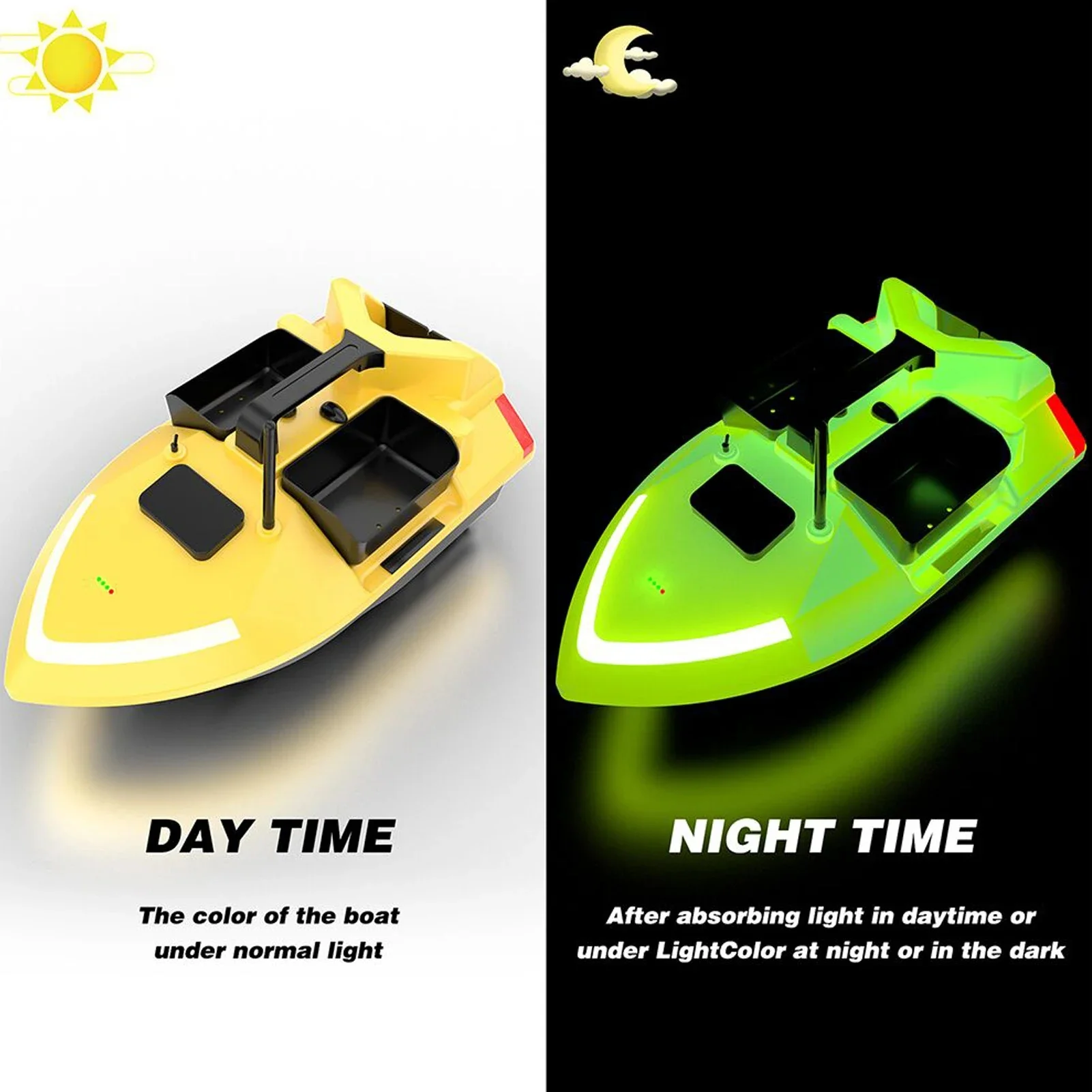 Flytec V020 Bait Boat GPS Fishing Bait Boat 500M With 3 Bait Tanks Fish Finder 2KG Loading Automatic Cruise/Return Fishing Boat