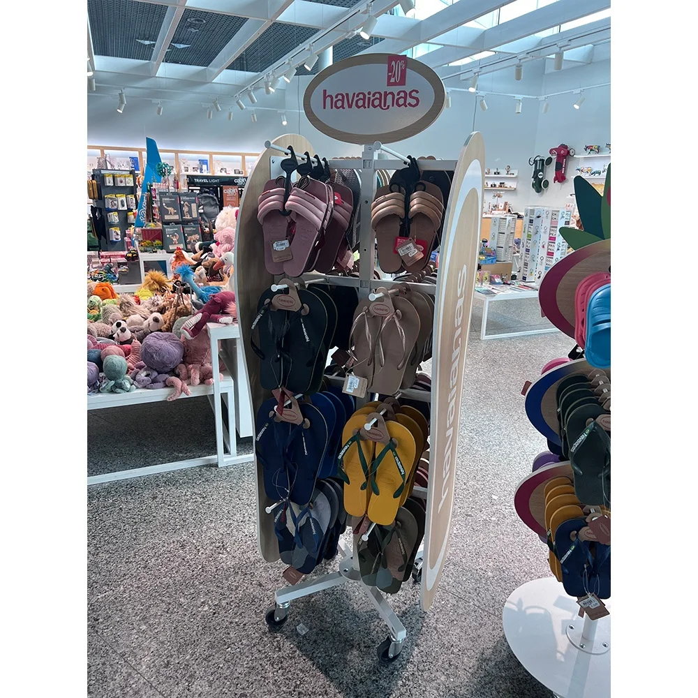 Customizable Metal Shoe Store Display Racks for Flip-flops