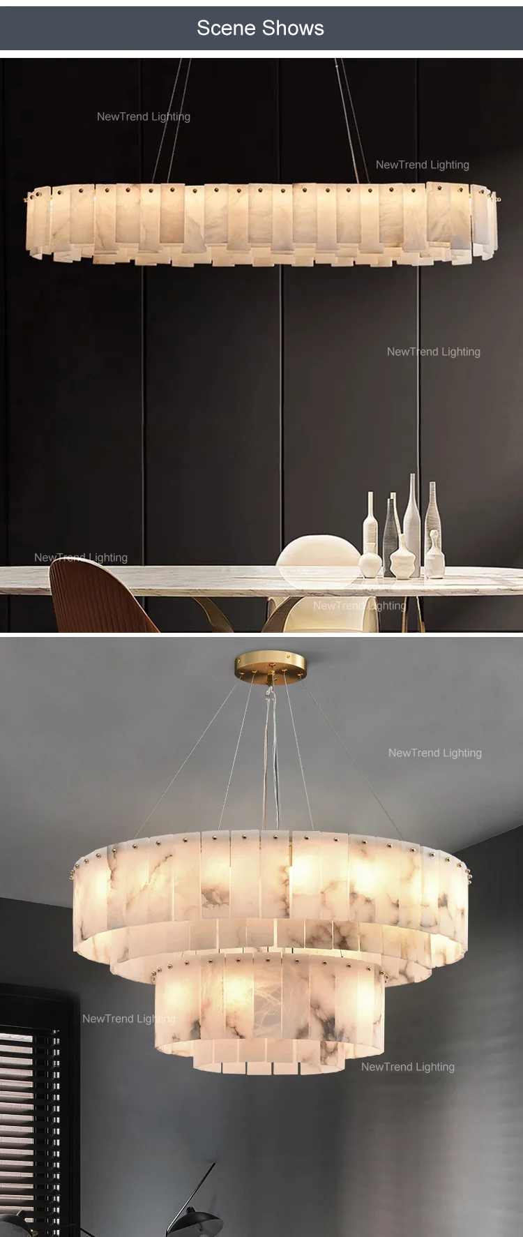 cpl 240 minimalist style indoor decoration fixture home villa living room dining room modern ring led chandelier-4