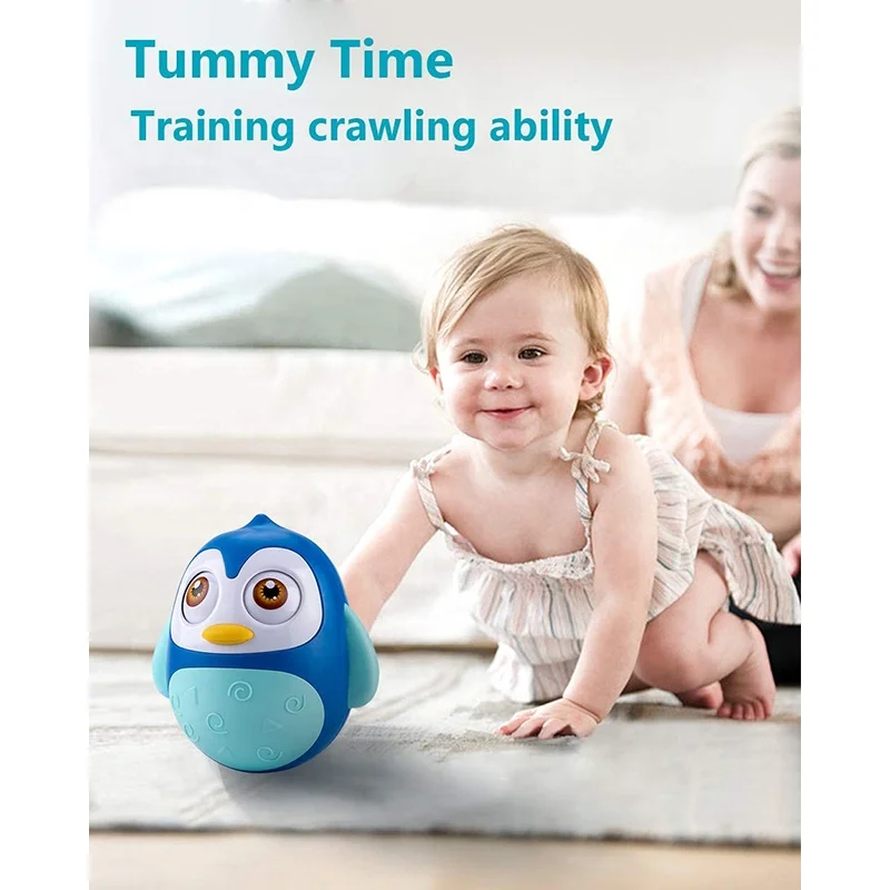 
 Прочная и безопасная чашка на животике игрушка неваляшка сенсорная игрушка пингвин Неваляшка музыкальная воблер (Wobbler) игрушка для детей  