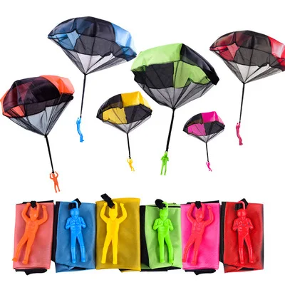 Jouets Parachutes Soldats – 8 Pièces – DIY à Assembler – Parachute Blanc – Pour Jeux En Extérieur