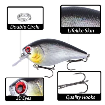 Long Cast Floating Crankbait Lure, 8.5cm 15g Noisy Minnow Bionic Fishing Bait, Wholesale – Minnow – view 4