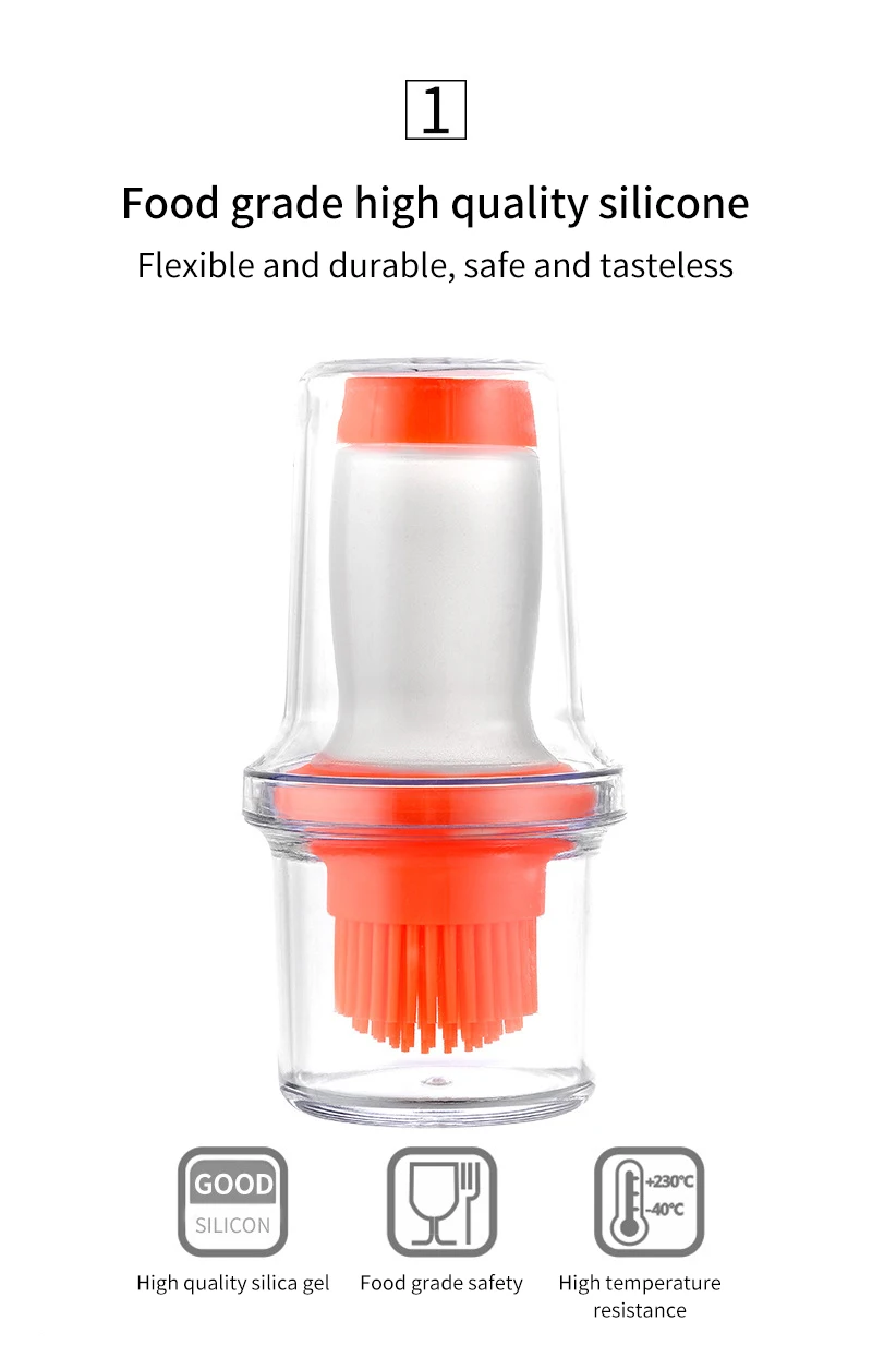 Barbecue Honey Oil Brush Silicone BBQ Basting Brush Korean Style Heat Resistant Durable for Cake Butter Bread Pastry Cooking factory
