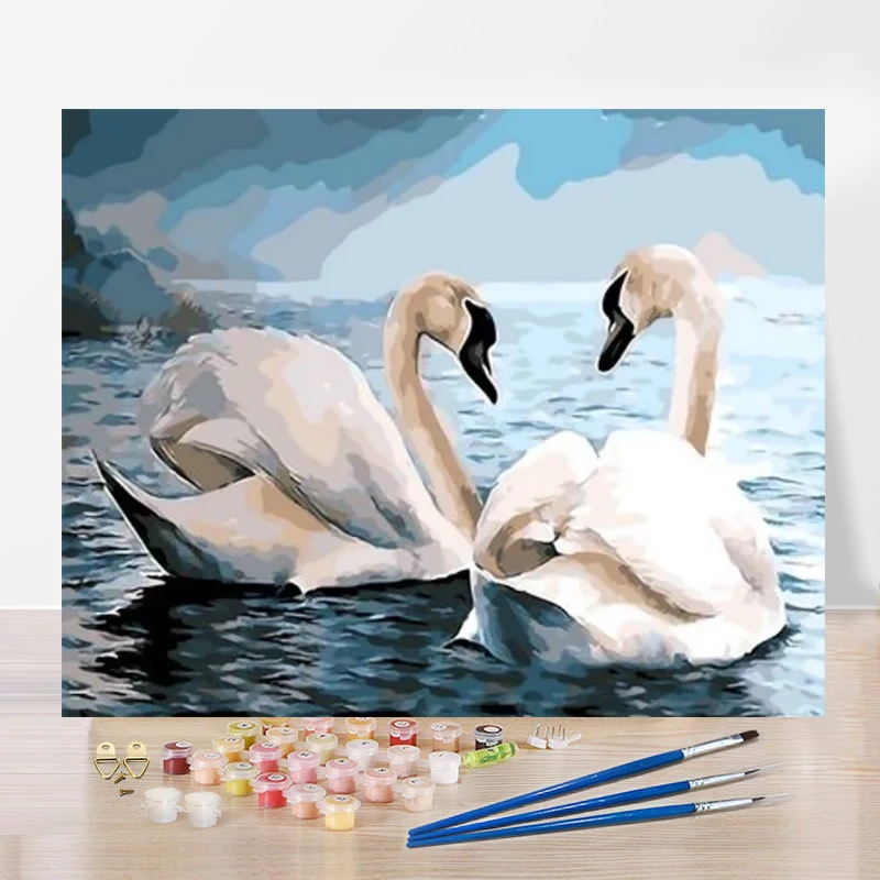 The Crane - Paint by Numbers Kit for Adults DIY Oil Painting Kit on Canvas