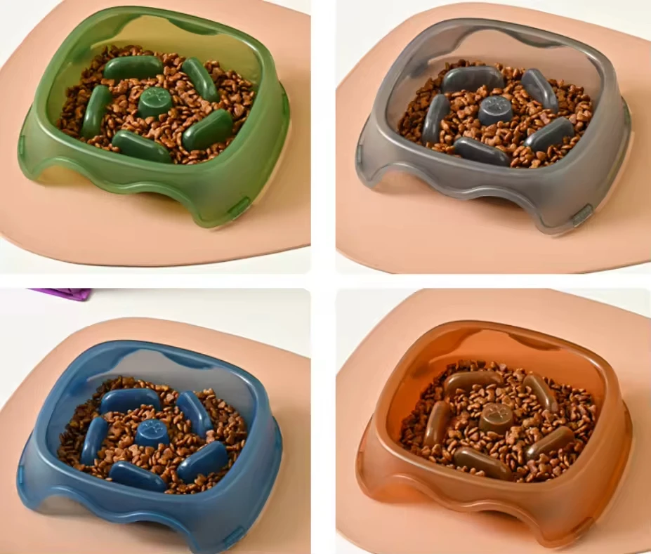 High Quality Customizable Plastic Dog Food Bowl Portable Slow-Eating Feed Dog Bowl No-Spill Dog Slow Feeder for Large Breeds details