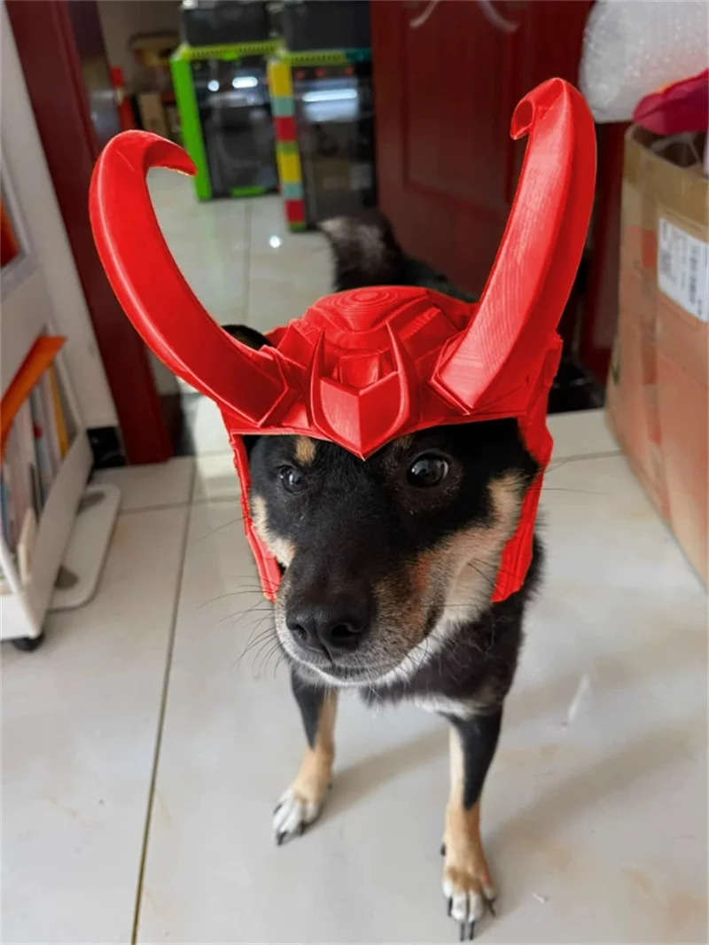 3D Printed Pet Creative Helmet Mask Toy, Cat and Dog Helmet
