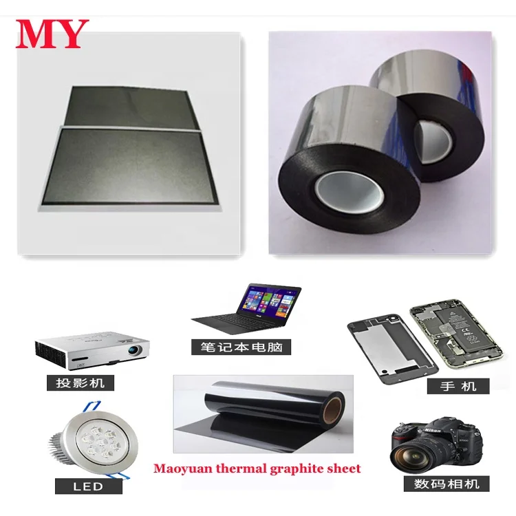 
CPU Graphene Pad Battery High Thermal Conductive Graphite Sheets IC LED Ultra-thin Synthetic Graphite Film 