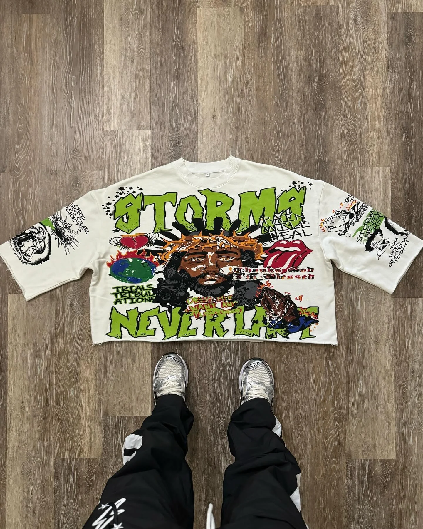 For Customized Men's 100% Cotton Oversized Short Sleeve T-shirt Silk Screen Print Drop Shoulder Quick Dry Breathable